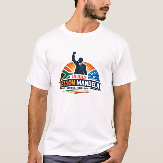 Nelson Mandela Internationale Dag T-shirt (Voorkant)
