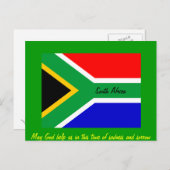 Nelson mandela Zuid-africa vlag Briefkaart (Voorkant / Achterkant)