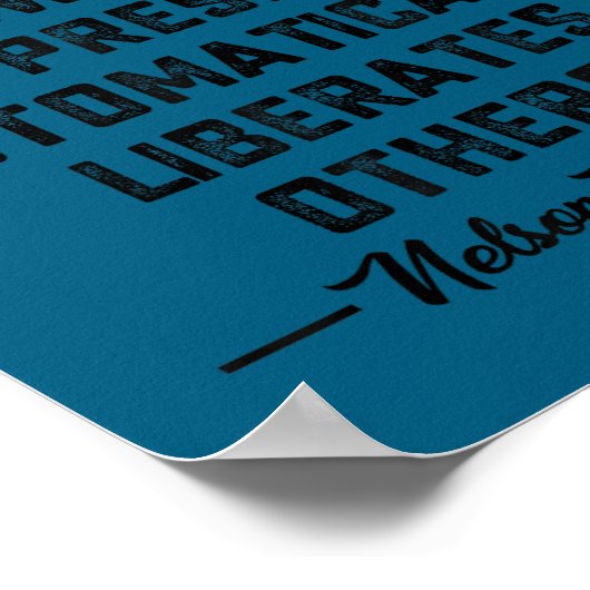 Nelson Mandela's Motivational Quote  Poster (Hoek)