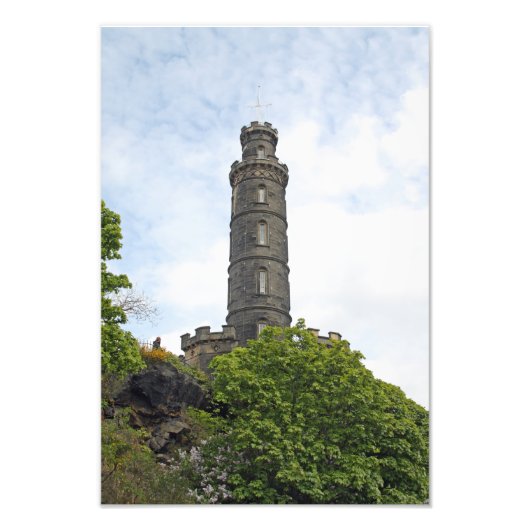 Nelson Monument, Edinburgh Foto Afdruk (Voorkant)