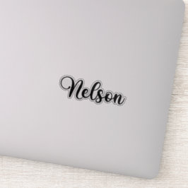 Nelson Naam - Handgeschreven kalligrafie Sticker