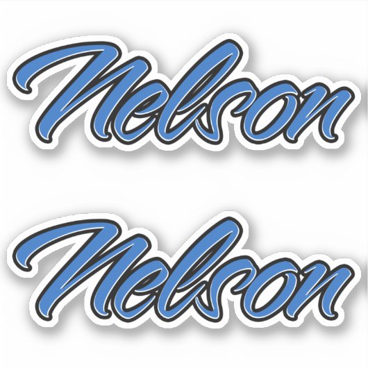 Nelson Name blue Aufkleber Sticker Stickerset (Voorkant)
