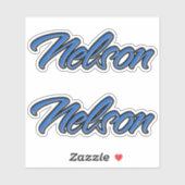 Nelson Name blue Aufkleber Sticker Stickerset (Vel)