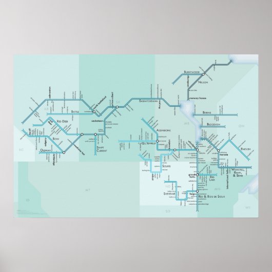 Nelson River en Lake Winnipeg, 30 x 20 inch Poster (Voorkant)