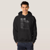 Nelson Serving Maat Voeding Label Calorieën Hoodie (Voorkant volledig)