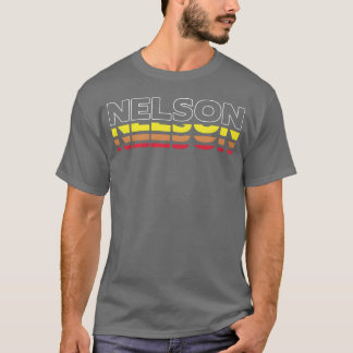 Nelson Voornaam Grappige Vintage Zonsondergang Nel T-shirt