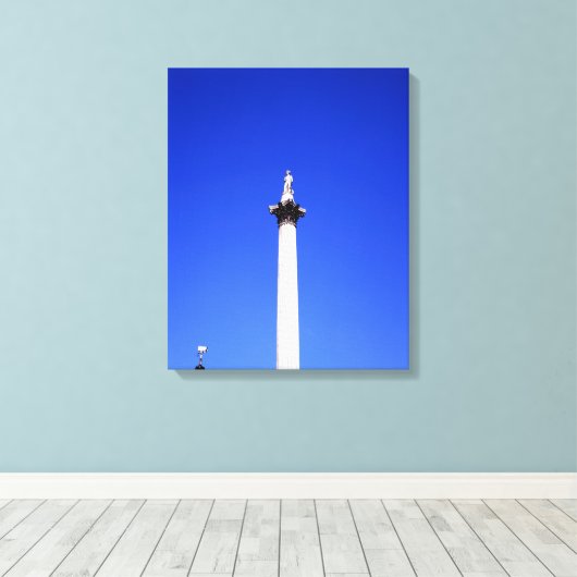 Nelson's Column London Canvas Afdruk (Insitu (Houten vloer))