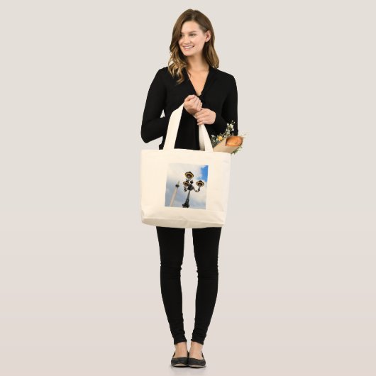 Nelson's Column London Grote Tote Bag (Voorkant (model))