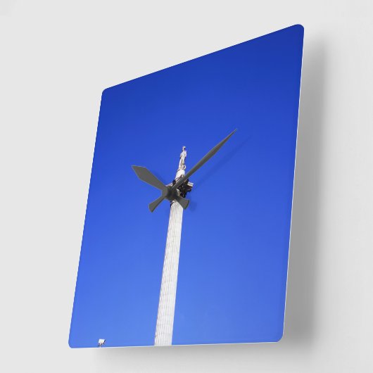 Nelson's Column London Vierkante Klok (Hoek)