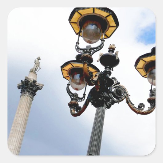 Nelson's Column London Vierkante Sticker (Voorkant)