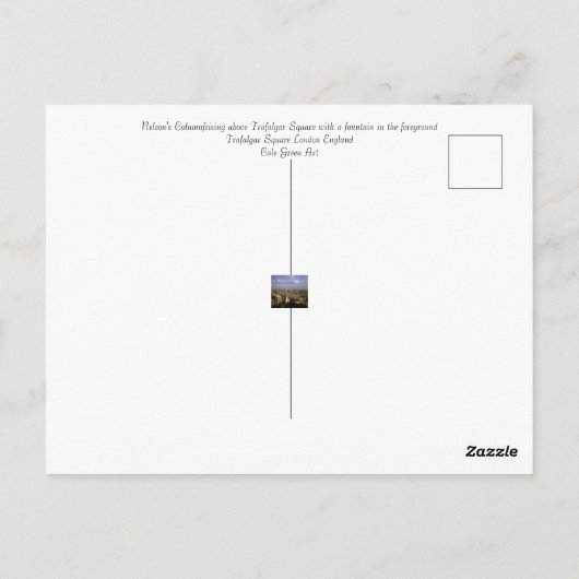 Nelson's Column Trafalgar Square Briefkaart (Achterkant)