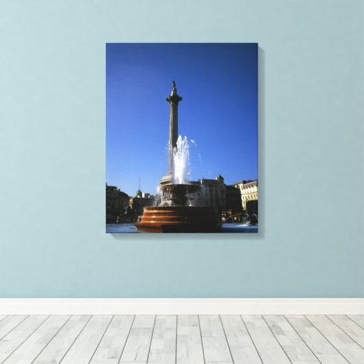 Nelson's Column Trafalgar Square Canvas Afdruk (Insitu (Houten vloer))