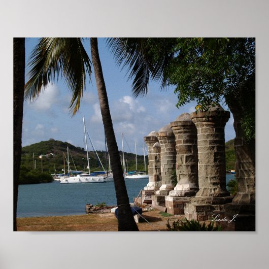 Nelson's Dockyard in Antigua Canvas Print (Voorkant)