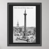 Nelson's monument Trafalgar Square 1900 Poster (Voorkant)