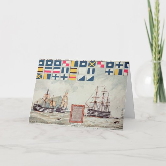 Nelson's signaal op Trafalgar Kaart (Voorkant)