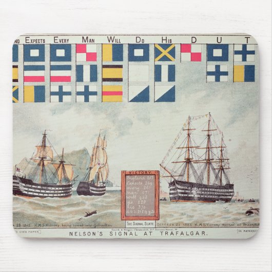 Nelson's signaal op Trafalgar Muismat (Voorkant)