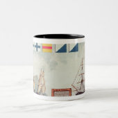 Nelson's signaal op Trafalgar Tweekleurige Koffiemok (Center)