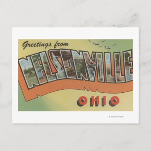 Nelsonville, Ohio - Grote Letter-scènes Briefkaart
