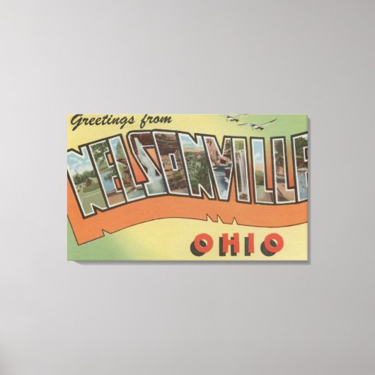 Nelsonville, Ohio - Grote Letter-scènes Canvas Afdruk (Voorkant)