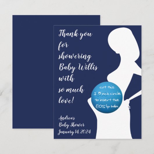 Nemacht en witte zwangere vrouw EOS lippenbalsem Informatiekaartje (Voorkant / Achterkant)