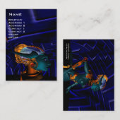 NEMES/cybernetica, mechanische ingenieur, blauw Visitekaartje (Voorkant / Achterkant)