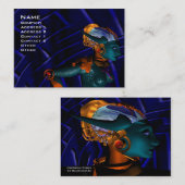 NEMES/cybernetica, mechanische ingenieur, blauw Visitekaartje (Voorkant / Achterkant)