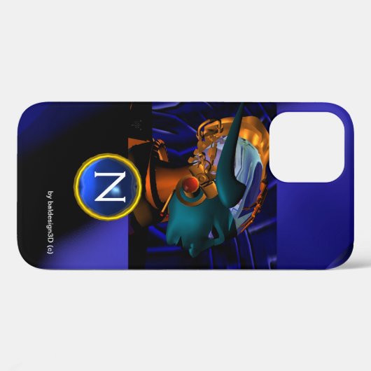 NEMES/HYPER ANDROID, Blue Science Fiction Monogram Case-Mate iPhone Case (Achterkant (horizontaal))