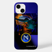 NEMES/HYPER ANDROID, Blue Science Fiction Monogram Case-Mate iPhone Case (Achterkant)