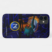NEMES/HYPER ANDROID, Blue Science Fiction Monogram Case-Mate iPhone Case (Achterkant (horizontaal))