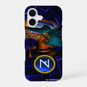 NEMES/HYPER ANDROID, Blue Science Fiction Monogram iPhone 16 Hoesje