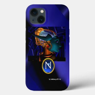 NEMES/HYPER ANDROID, Blue Science Fiction Monogram iPhone 13 Hoesje