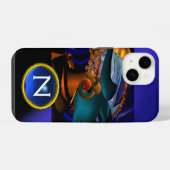 NEMES/HYPER ANDROID, Blue Science Fiction Monogram iPhone Hoesje (Achterkant horizontaal)