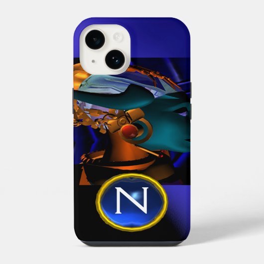NEMES/HYPER ANDROID, Blue Science Fiction Monogram iPhone Hoesje (Achterkant)