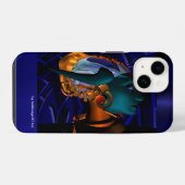 NEMES / HYPER ANDROID PORTRAIT Blauw iPhone Hoesje (Achterkant horizontaal)
