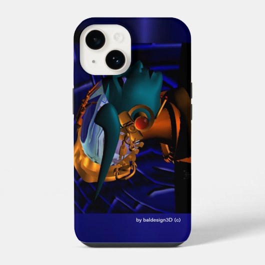 NEMES / HYPER ANDROID PORTRAIT Blauw iPhone Hoesje (Achterkant)
