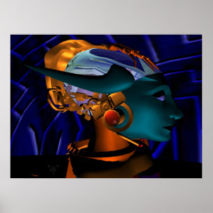 NEMES / HYPER ANDROID PORTRAIT, Sciencefiction Poster