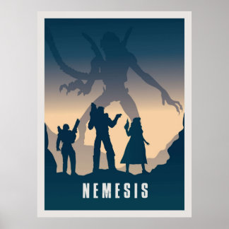 Nemesis Board Game Minimal Travel Style Gaming Poster