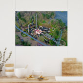 Nemesis Drone | Resort Alton Towers Poster (Keuken)