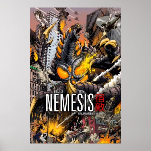 Nemesis - Een Poster van Kaiju - Kunst door Matt F (Voorkant)