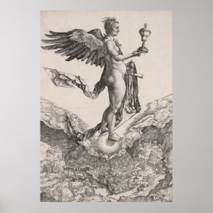 Nemesis, gegraveerd door Albrecht Durer Poster