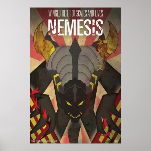 Nemesis Kaiju Poster - Kunst door James Biggie (Voorkant)