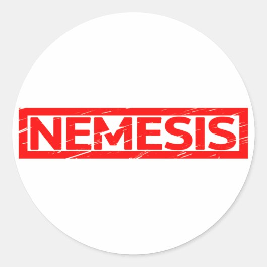 Nemesis Stempel Ronde Sticker (Voorkant)