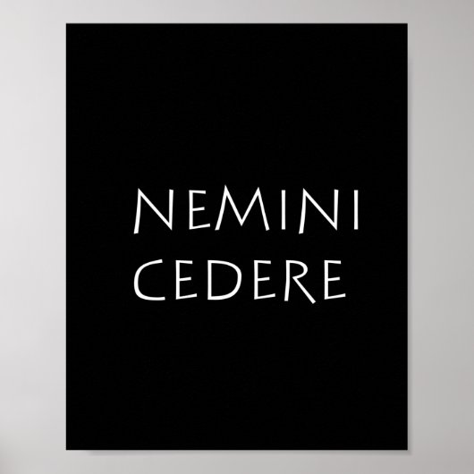 Nemini cedere poster (Voorkant)