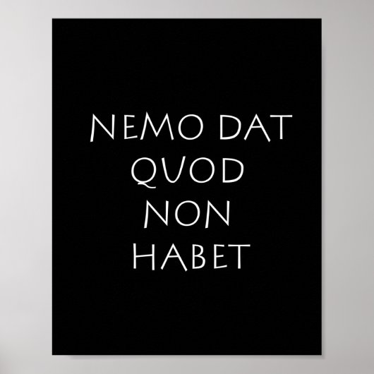 Nemo dat quod non habet poster (Voorkant)