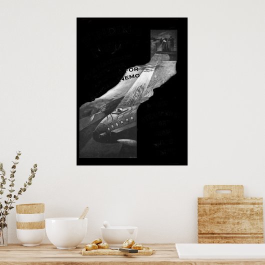 Nemo Jules Vernes New Steampunk Book vinden Poster (Keuken)