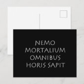 Nemo mortalium omnibus horis sapit briefkaart (Voorkant / Achterkant)
