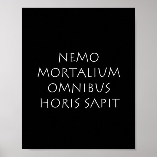 Nemo mortalium omnibus horis sapit poster (Voorkant)