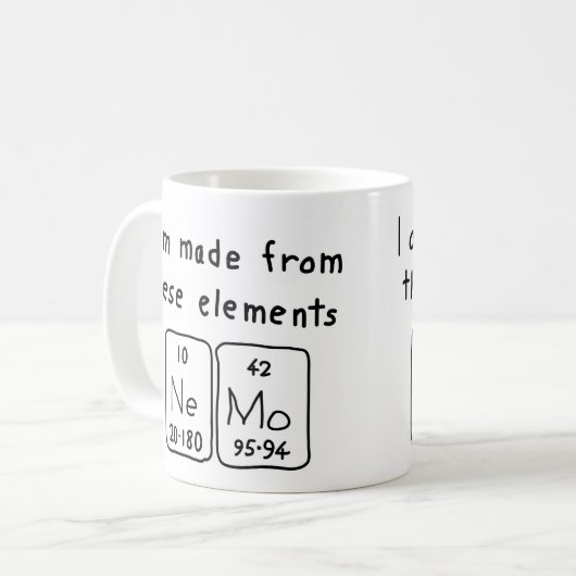 Nemo periodieke lijstnaam mok (Voorkant links)