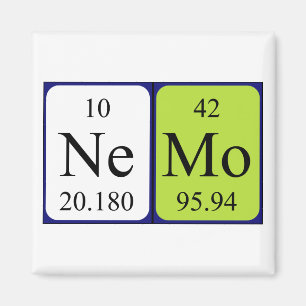 Nemo periodieke table name magnet