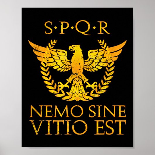 Nemo sine vitio est spar seneca citaat stoic poster (Voorkant)